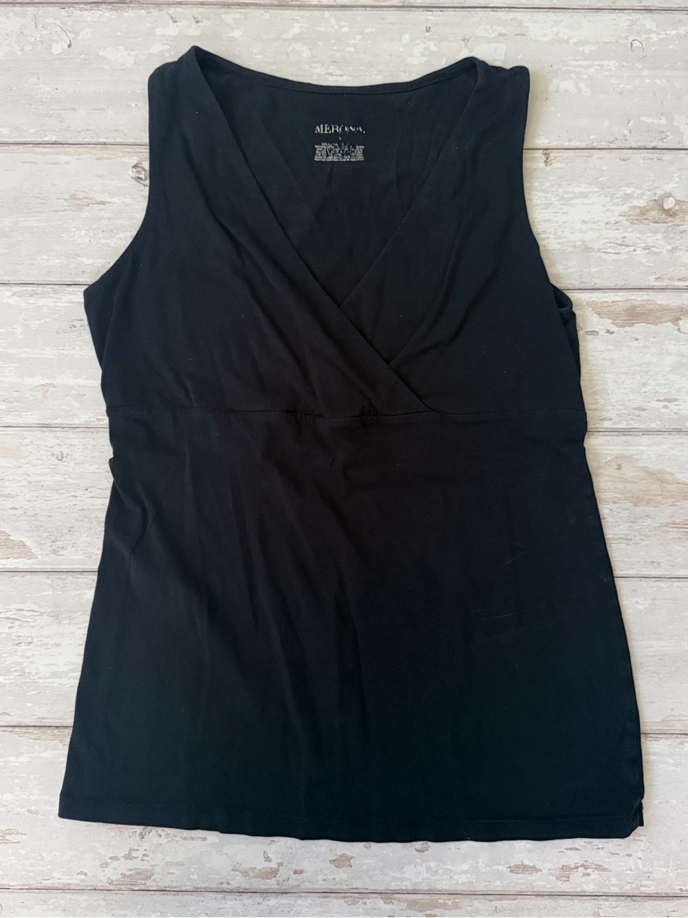 Merona S/M Womens Black Blouse Tank Sleeveless Top Shirt Size Small